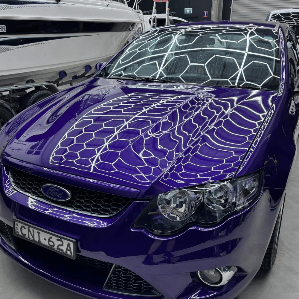 Ceramic paint protection application on vehicle in Coastline workshop