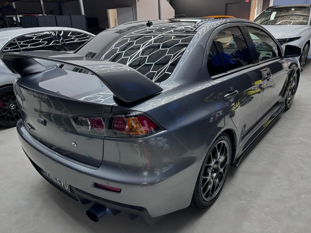 Coated vehicle in professional workshop