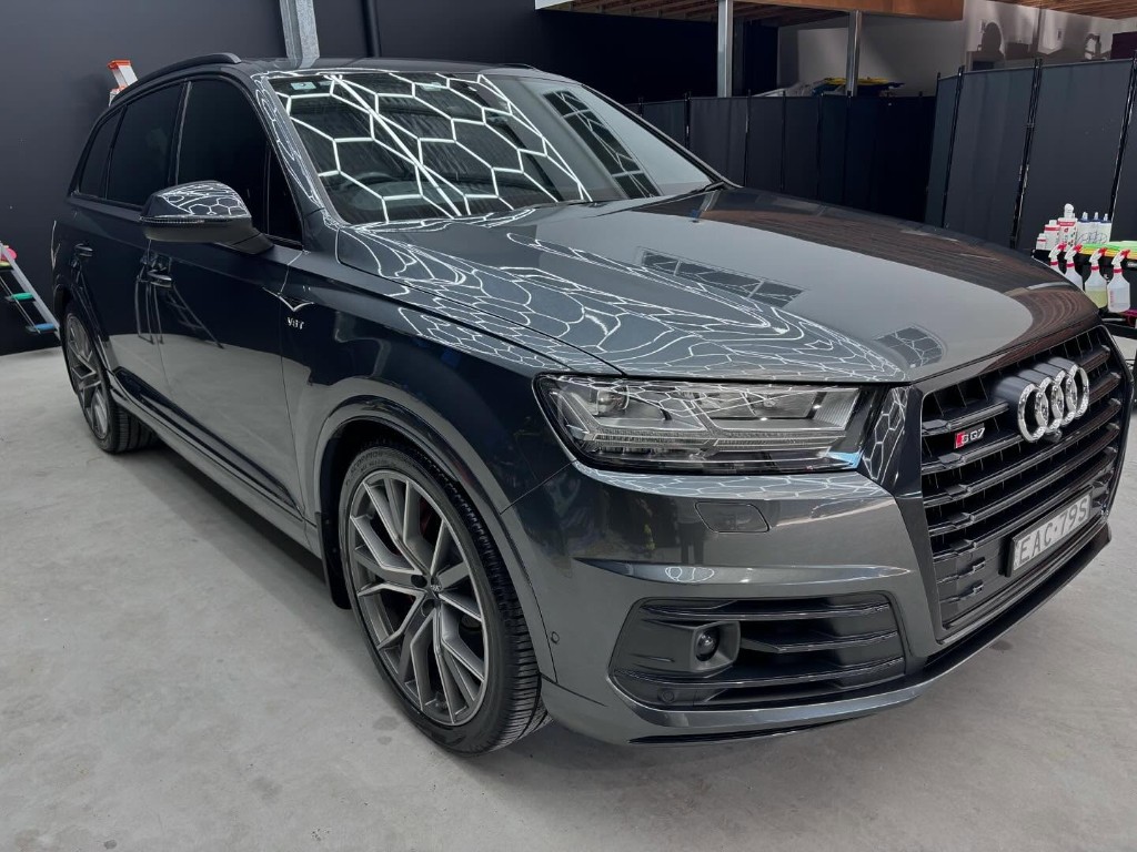 Hyundai Kona N Line with ceramic coating reflection